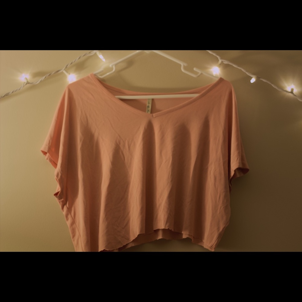 Soft pink crop top